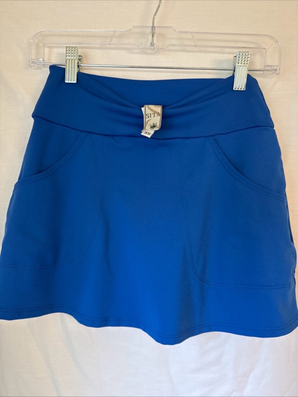 Sita Blue Athletic Skort with Front Pockets